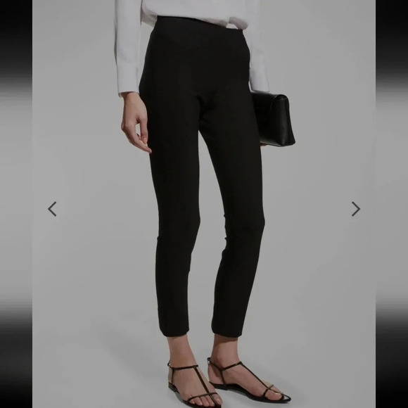 Vince black Stitch-Front Seam Leggings pants slit back ankle zip side small P - Picture 10 of 10